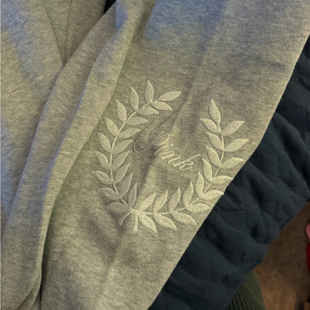 VS Pink Gray Sweatpants with Sparkle